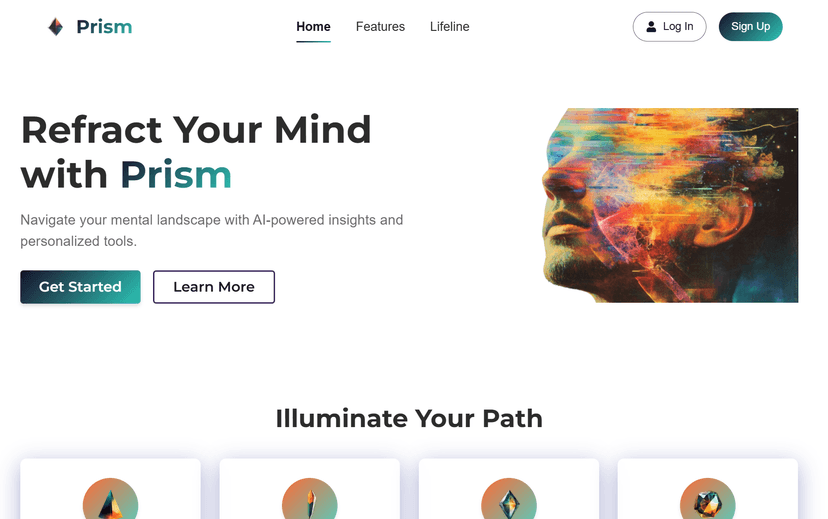 PrismAI Landing Page